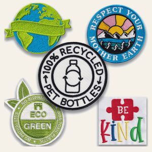 Recycled Polyester Woven Badge